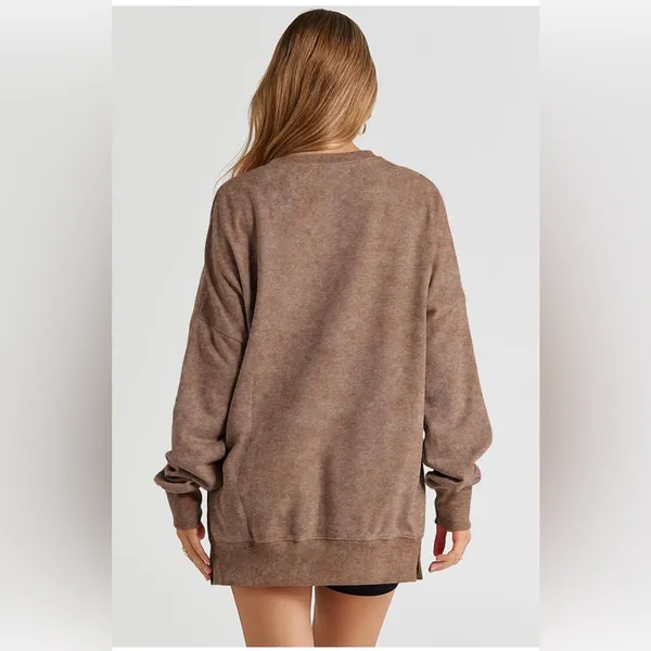Brown Oversized Sweatshirt – New With Tags - Image 2