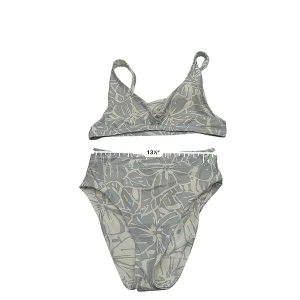 Madewell Reversible‎ Bikini Set Womens M Gray Tropical Floral High Waist Swim - Image 10
