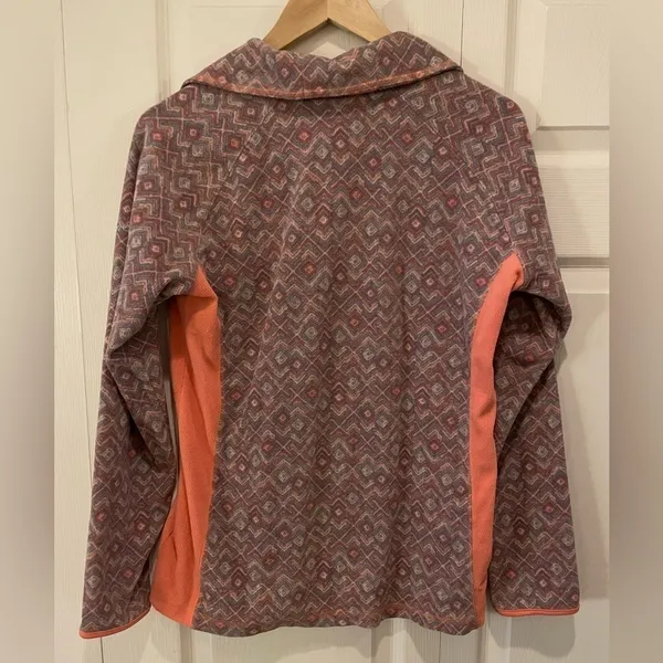 Columbia‎ Patterned Lightweight Quarter Zip Fleece Jacket - Image 3