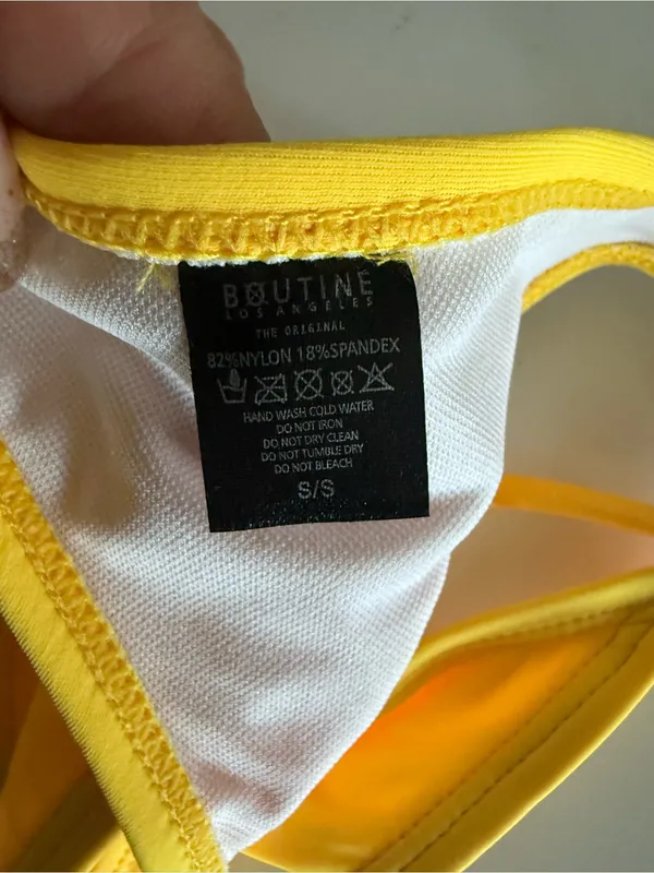 Boutine LA Lilly Yellow Beachy Bottoms. Size Small - Image 4