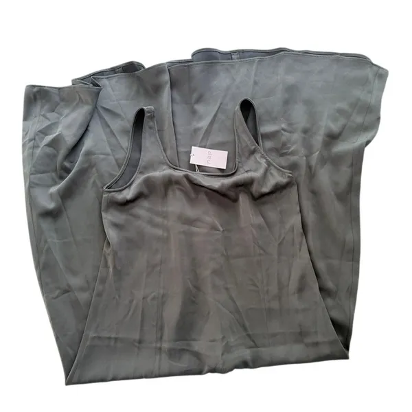 Nap Loungewear Sleeveless A-line Maxi Dress Dark Grey NEW Size Large Comfort - Image 2