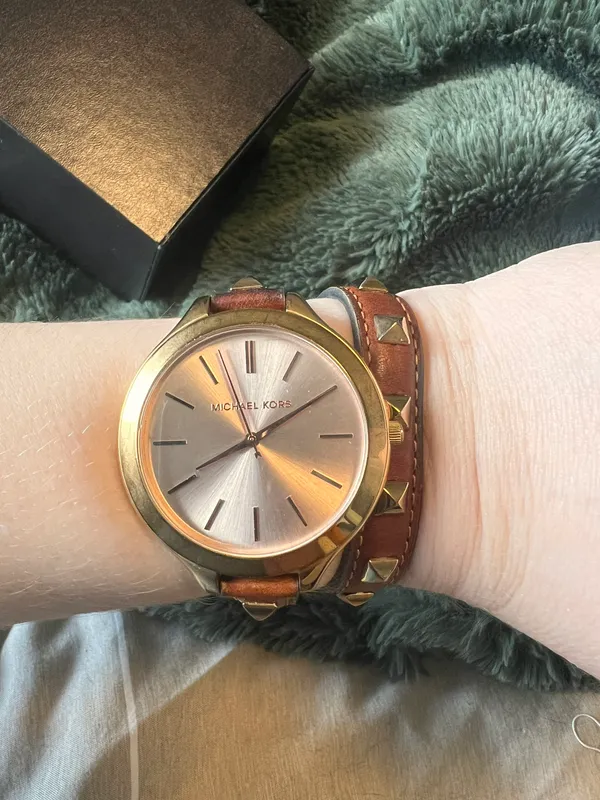 Michael Kors Brown Wrap Watch - Image 3