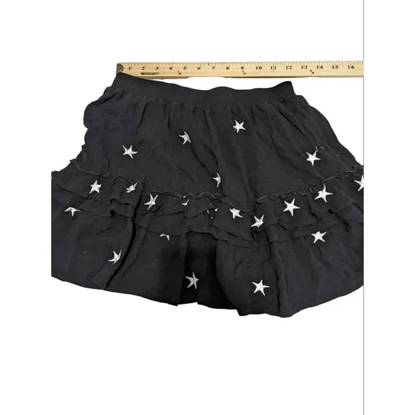 NATIVE DAUGHTERS Embroidered Stars Skirt Medium Black - Image 3