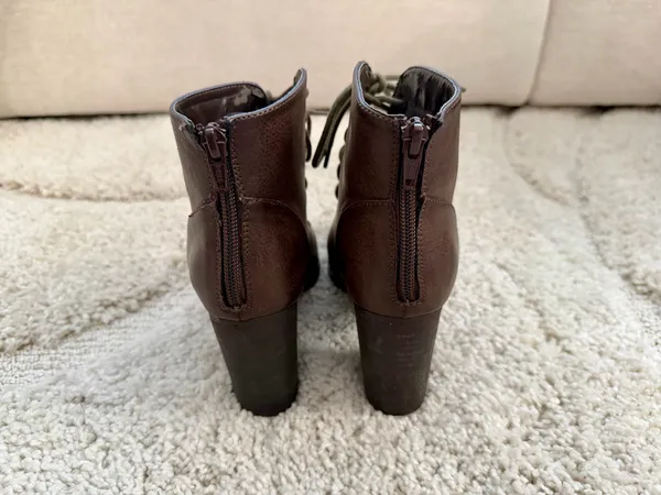 Brown Ankle Booties Size 6 - Image 5