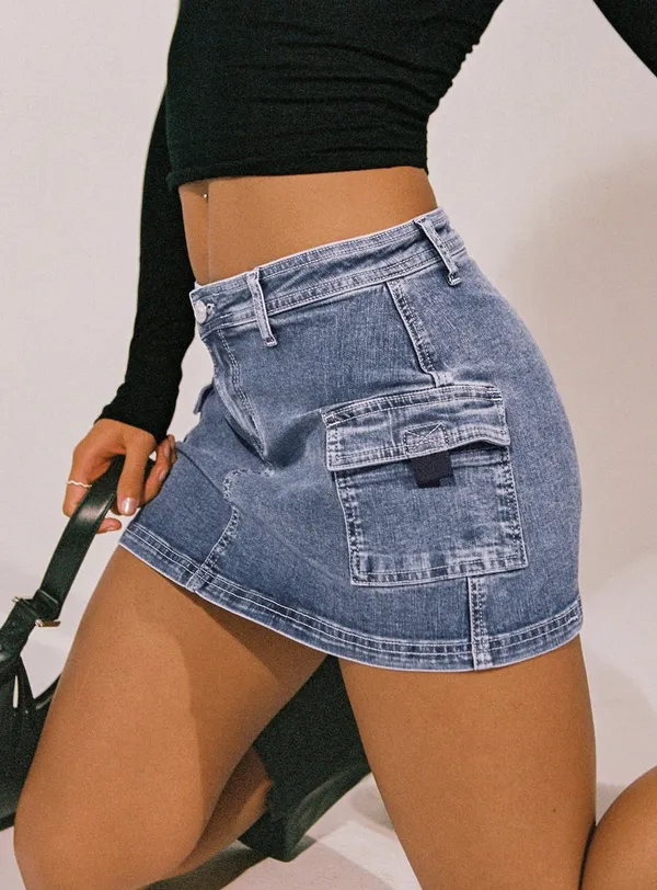 Princess Polly Denim Mini Skirt - Image 6