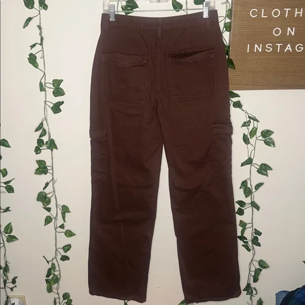 Primark Denim Co Brown Cargo Style Straight Leg Pants - Image 7