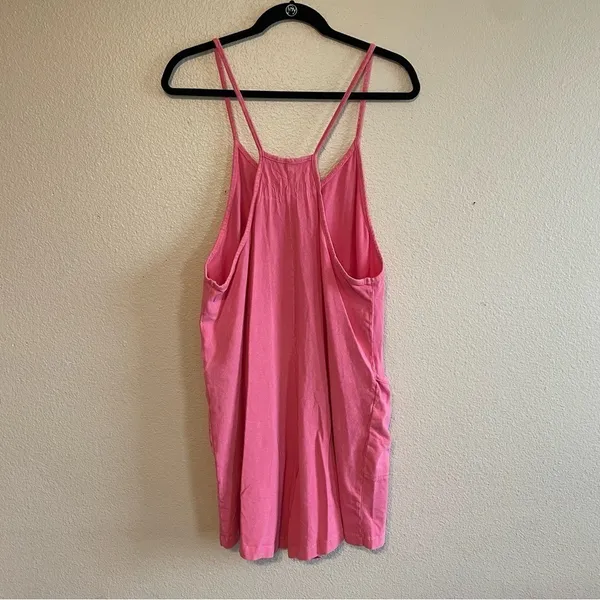 Rae Mode Pink Cotton Lycra Spaghetti Strap Pockets Romper JP5069 Womens‎ Medium - Image 4