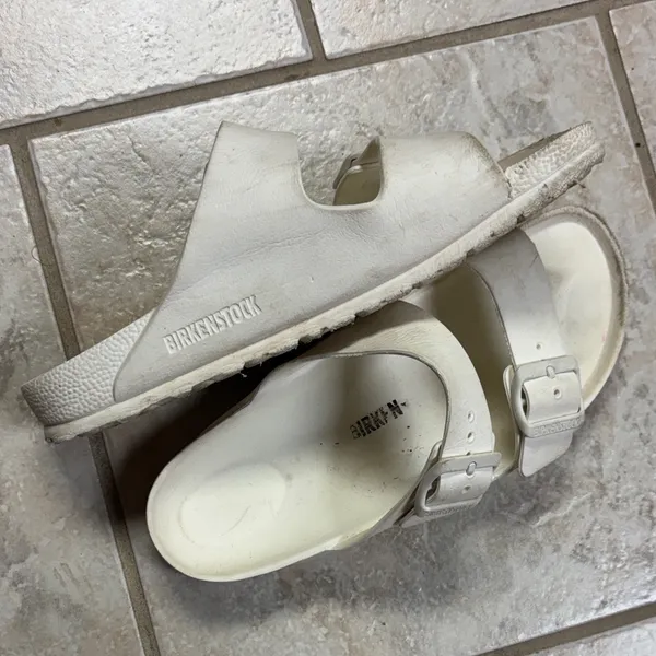 Birkenstock Cream Arizona Essentials EVA Sandals - Image 5