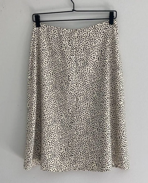 Primark Knee Length Leopard Print Skirt Women’s Size 6 Small Tan Black Office - Image 5