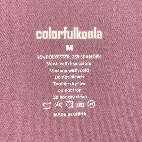 Colorfulkoala Purple Mid-rise Activewear Pockets Workout Yoga Biker Shorts Sz M - Image 3