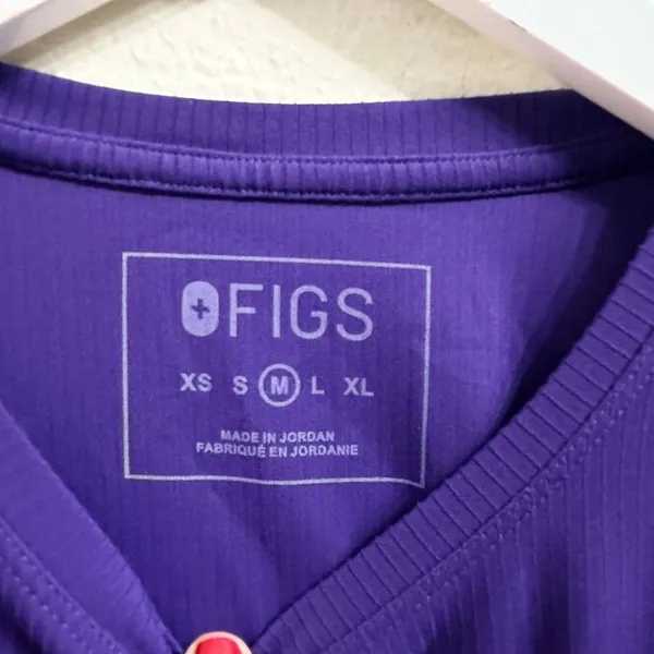Figs Palmer Ribbed Long-Sleeve Underscrub purple Dark Purple Size Medium - Image 4