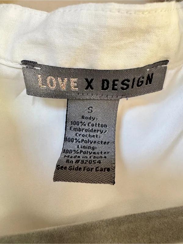 Love by Design Southhampton embroidered button front white cotton maxidress sz S - Image 8
