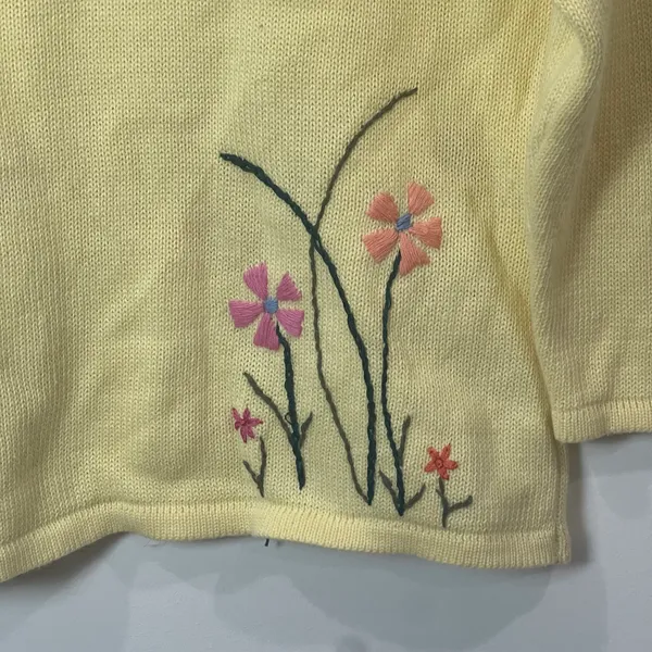 Vintage Curio Spring Embroidered Cardigan Sweater - Image 8