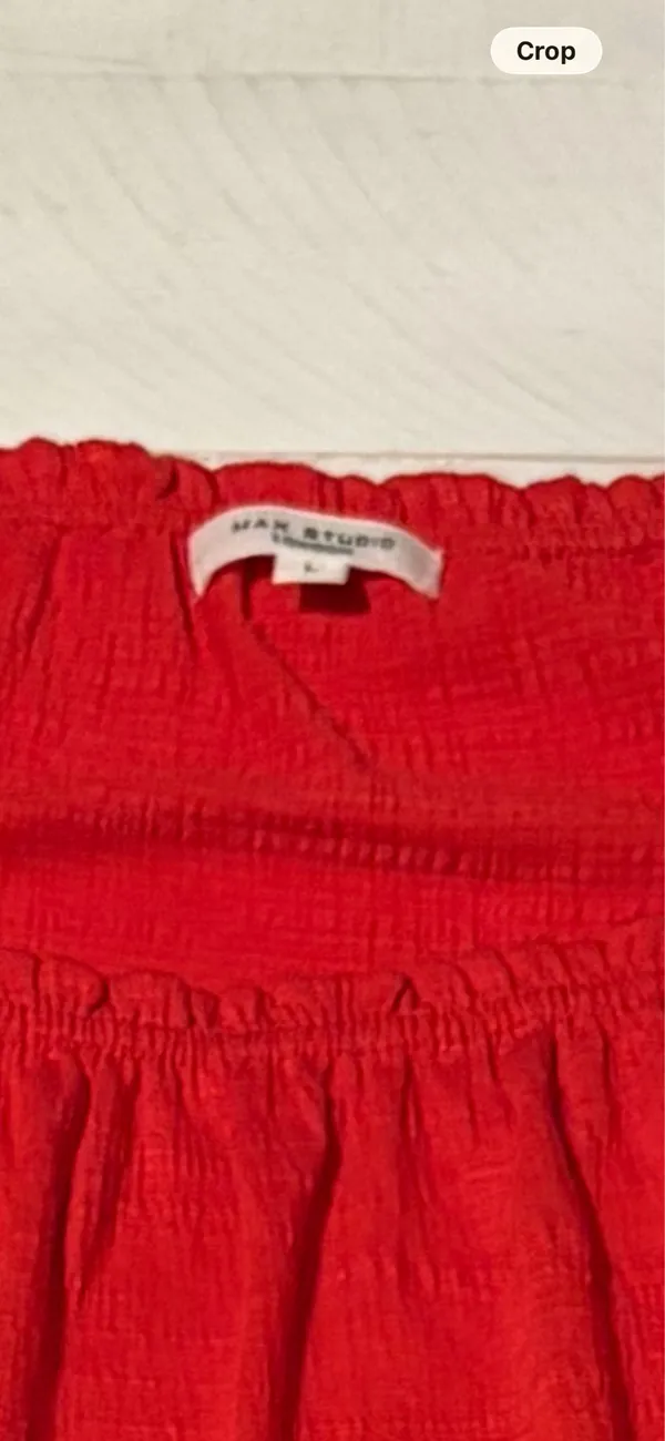 Max Studio Orange Tiered Mini Dress - Image 3
