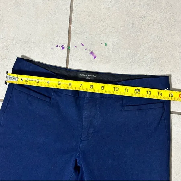 Banana Republic‎ Women Sloan Dark Blue Ankle Pants size 4 - Image 6