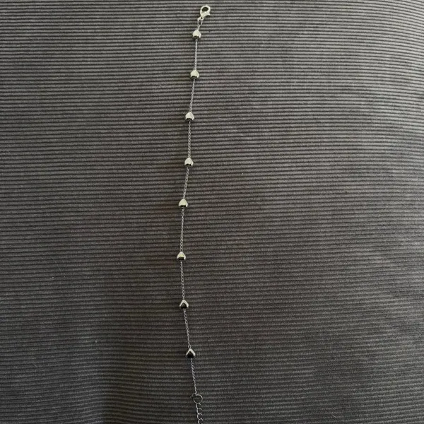 Silver heart bracelet with adjustable - Image 3