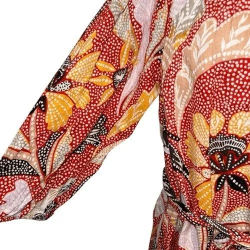 ELIZABETH AND JAMES Marika Garden Dress Multicolor Floral Belted‎ Dress EUC M - Image 4
