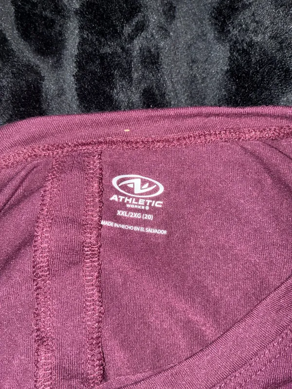 Athletic Works Moisture Wicking Burgundy Layering Tunic - Image 3