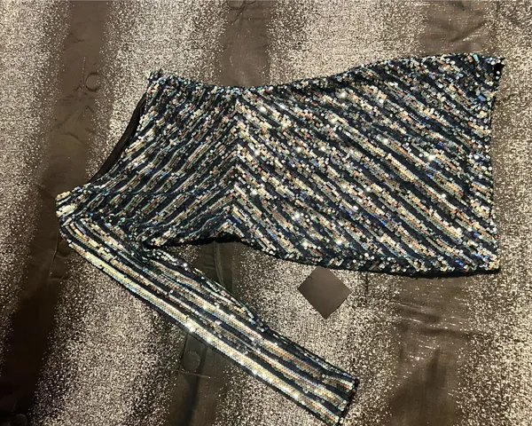 Womens XS NWT Lulus One Shoulder Sequin Mini Dress-party/cocktail/formal - Image 3