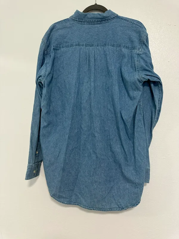 Vintage Store Mickey Cintas Employee Uniform Denim Button Down Shirt sz M - Image 5
