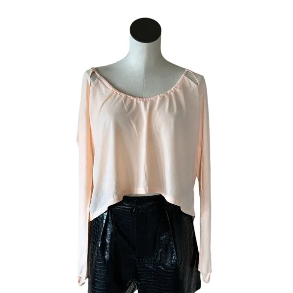 Nwt Free People Movement Open Back Long Sleeve Top Thumbhole Large - Image 4