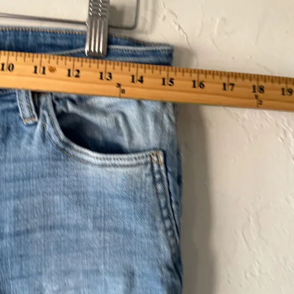 Kancan Jeans Womens Flare Bell Bottom‎ Distressed Blue Denim Pants Size 29 - Image 7