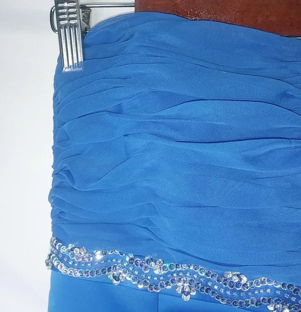 Mori Lee 13/14 Lapis Strapless Prom Dress - Image 7