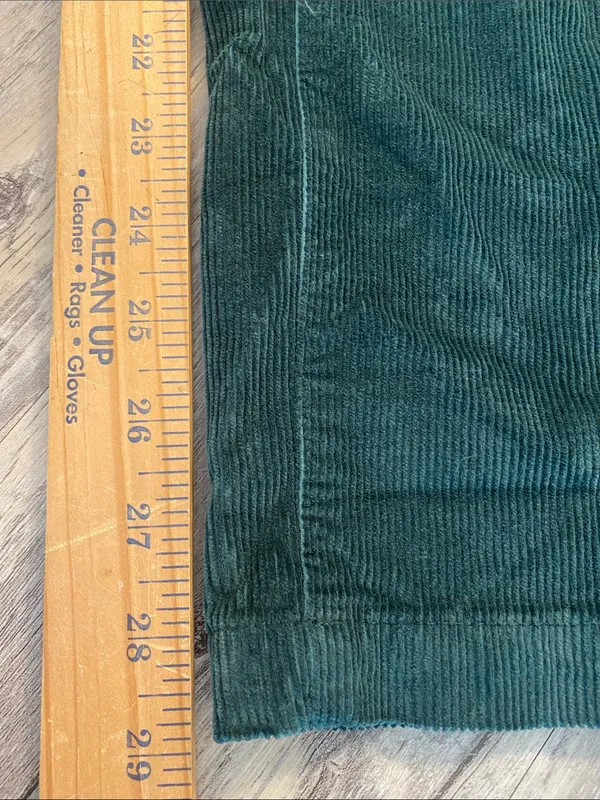 Madewell Emmett Wide Leg Corduroy Pants Welt Pocket Luxury Forest Stretch 29 - Image 5