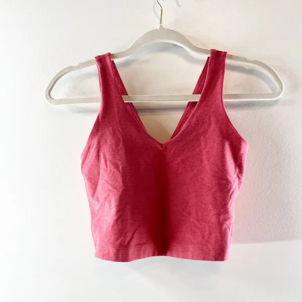 Beyond Yoga Spacedye Good Day V-Neck Cropped Tank Top Red Small - Image 3