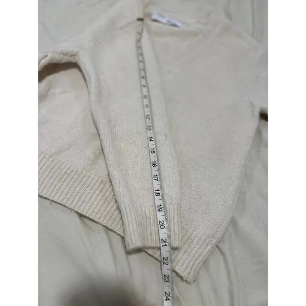 IRO Side Lace-Up V-Neck Alpaca Blend Sweater Sz:XS Cream White MYLO - Image 5