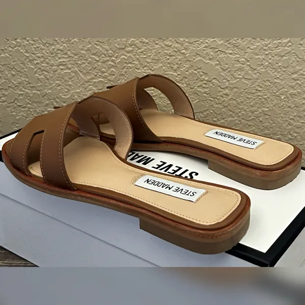 Steve Madden Women’s Hadyn Cognac Color Sandals Size -6M - Image 8