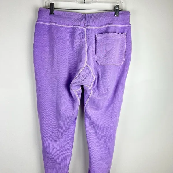 NSF Sayde Distressed Slim Jogger Sweatpants Purple Large - Image 3