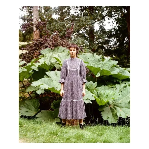 Free People Prairie Cottage Meadows Amaryllis Floral Print Maxi Dress Size 12 - Image 8