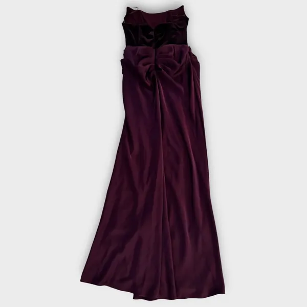 NEW Betsy & Adam Strapless Velvet & Satin Dress Size 8 - Image 6