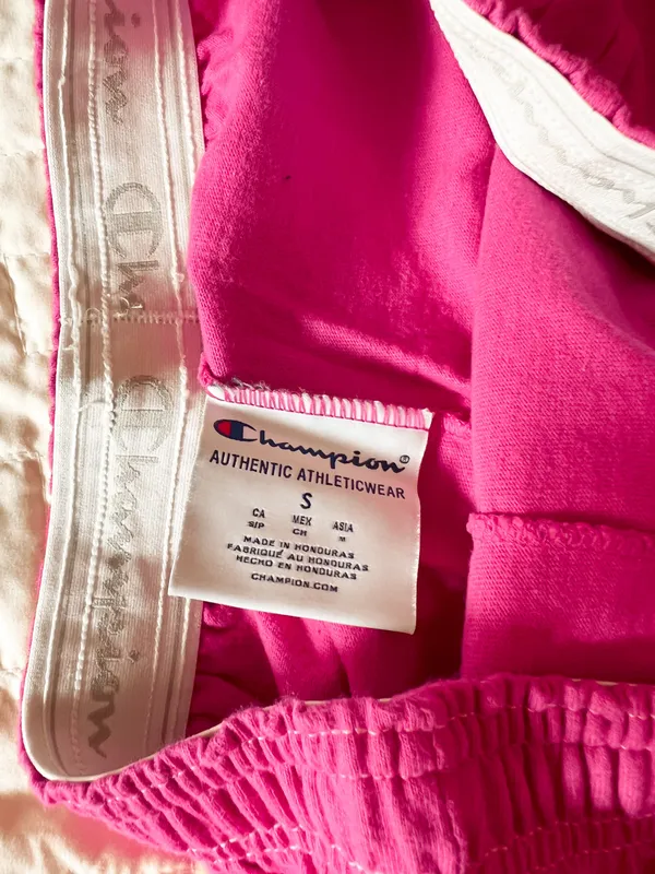 Champion Pink Embroidered Logo Shorts Size Small - Image 3