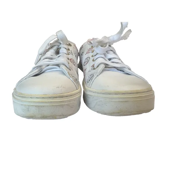 GUESS Denesa Platform Sneakers Chunky Treaded Shoes Womens Size 6 Casual White - Image 4
