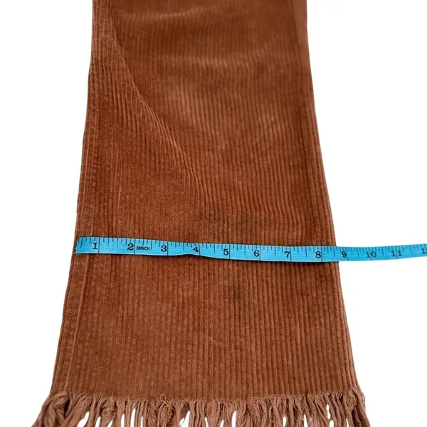Reformation High Rise Corduroy Crop Flare Pants Frayed‎ Hem High Rise Brown 28 - Image 7