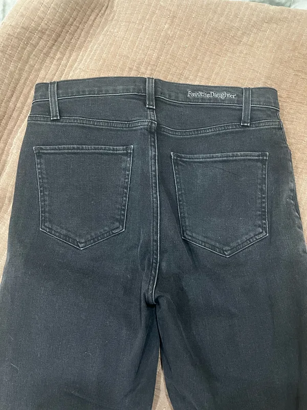 Favorite Daughter Valentina Super High-Rise Cigarette Jeans Black - Image 5