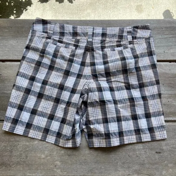 NY&Co‎ Manhattan Shorts Womens 16 Plaid Chino Tailored Zip Button Work - Image 6