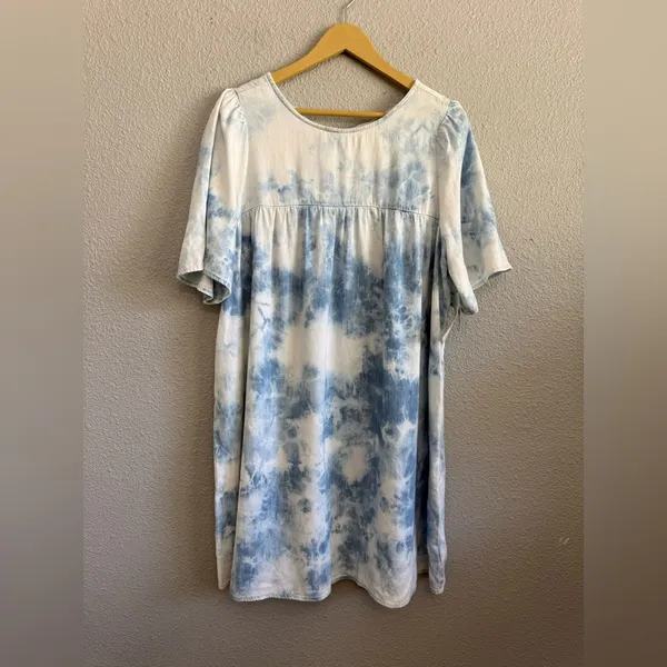 NWT Old Navy Tie Dye Jean Swing Dress Size Large - Image 2