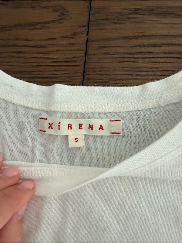 XiRENA White Long Sleeve Tee with Colorful Stripes - Image 2