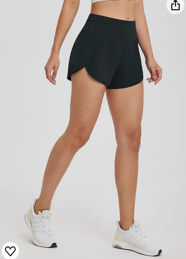 Baleaf Women's Quick Dry Athletic Running Shorts with Liner 3" Workout Sports Shorts Zipper Pocket - Image 2