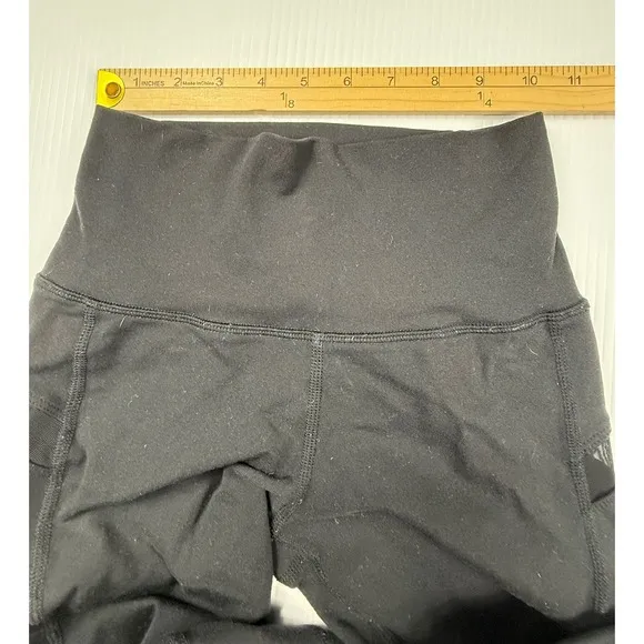 Alo Yoga Black High Waist Workout Leggings with Mesh Panels‎ XS - Image 3