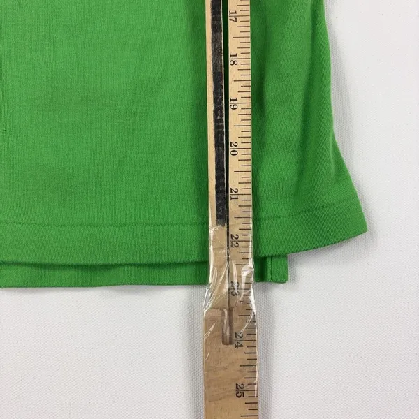Ralph Lauren Polo Womens M Green Collared Short Sleeve Slim Fit Cotton Logo - Image 4