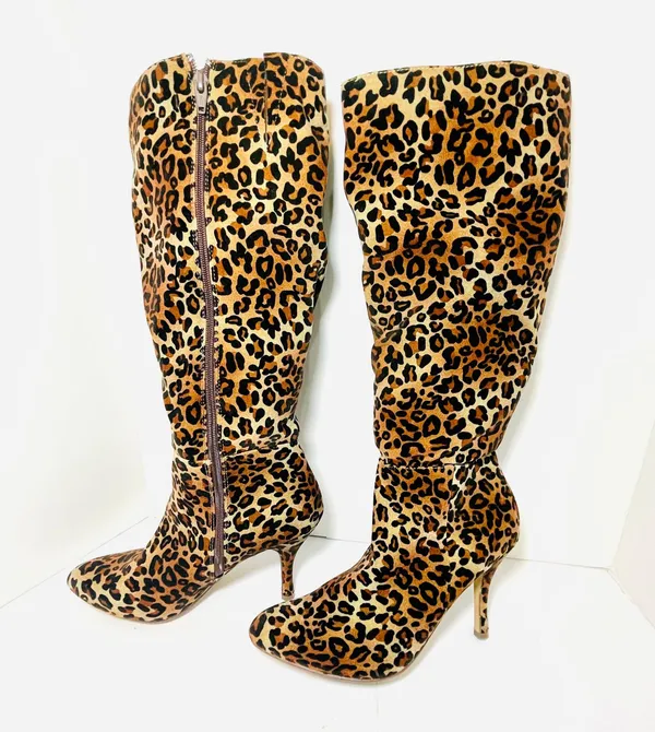 Leopard Animal Print Knee High Boots - Image 8