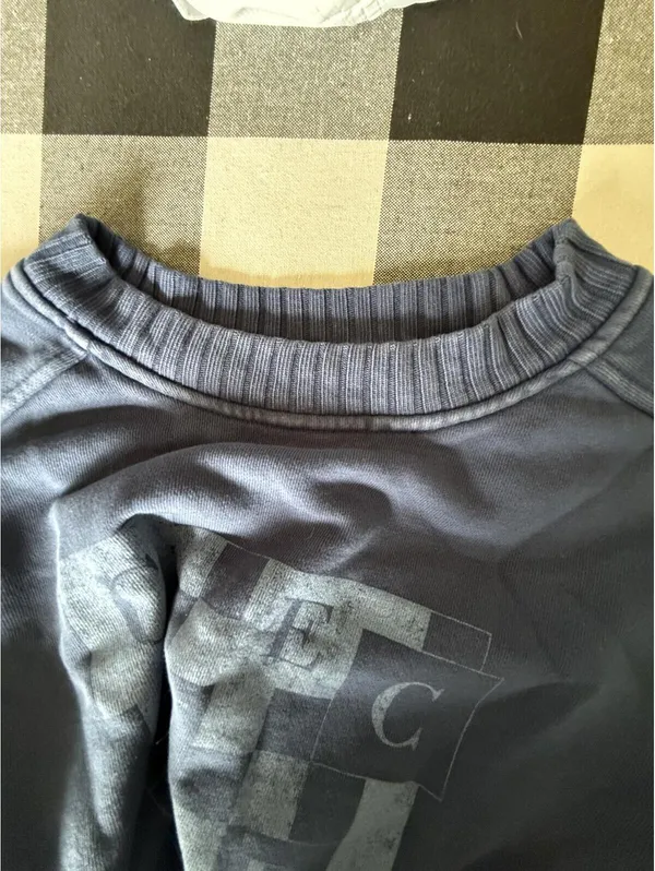Aerie Graphic Crewneck Sweatshirt Blue Gray Women's Relaxed Fit - Image 5