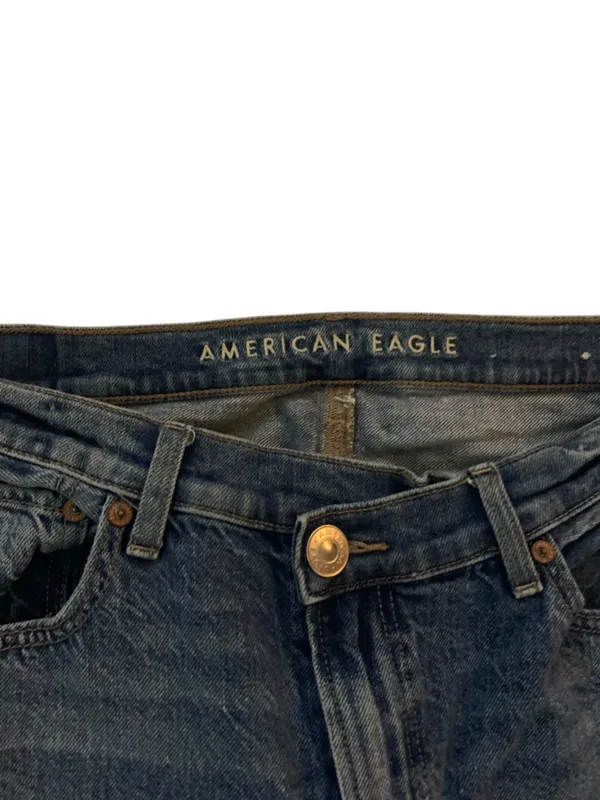 American Eagle Asymmetrical Waist Baggy Jeans size 12 Long - Image 3