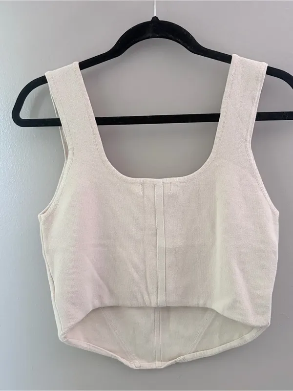 House of Harlow 1960 Cream Square-Neck Tank - Image 4