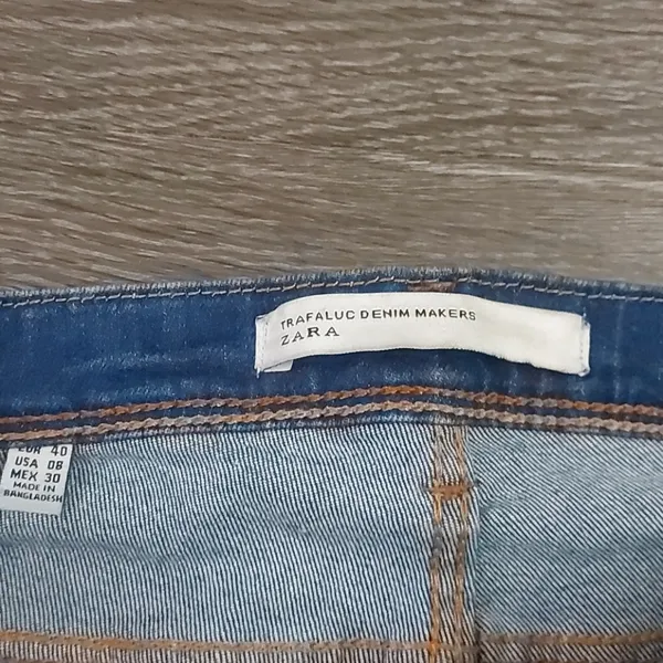 ZARA Trafuluc Denim Makers Flare Jeans 8 Festival 70s Festival Hippie Cosplay - Image 10