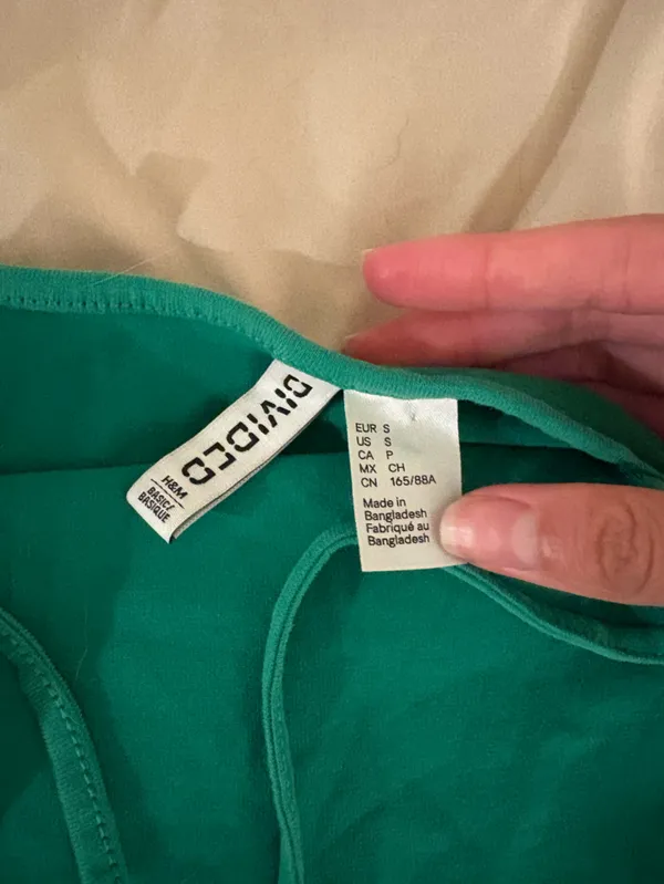 H&M Green Mini Bodycon Dress - Image 2